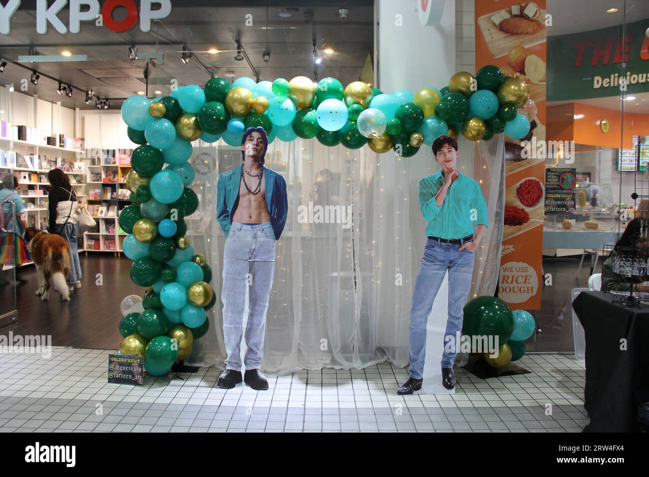 KPOP Photo Opportunity Cutout Display Little Tokyo Mall Los Angeles