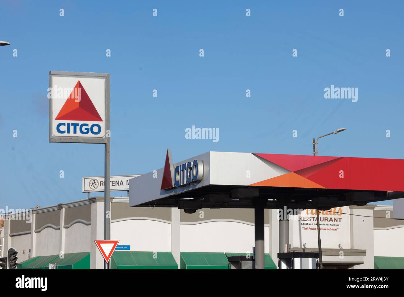 A Citgo gas station in Charlotte, North Carolina. Citgo Petroleum Corporation is a refiner and marketer of transportation fuels, lubricants, Stock Photo