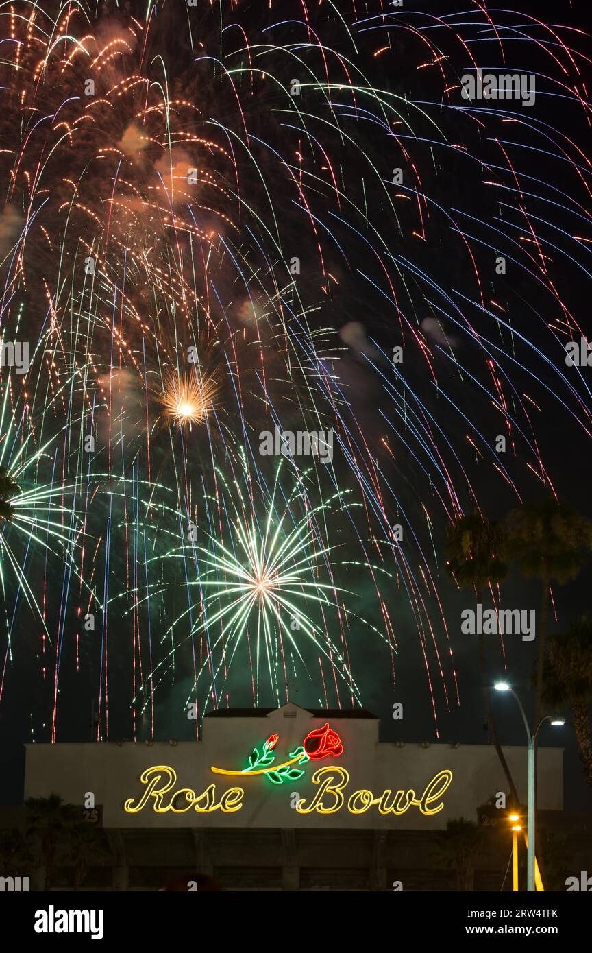Los Angeles, USA, 4 July July 4th fireworks and celebrations over the