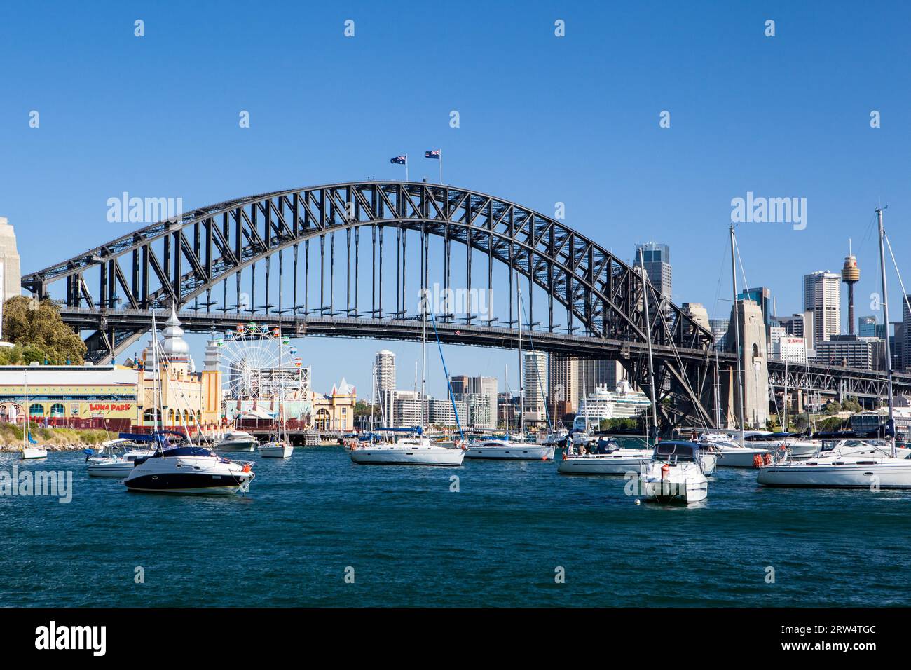The view from McMahons Point over Lavender Bay, Sydney, Australia Stock Photo