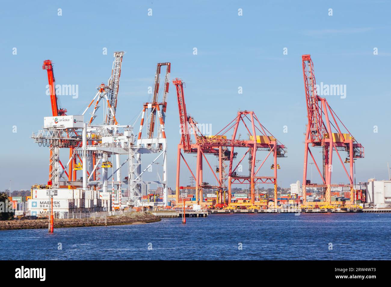 Melbourne, Australia, 17 December 2013 Coode Island shipping port with