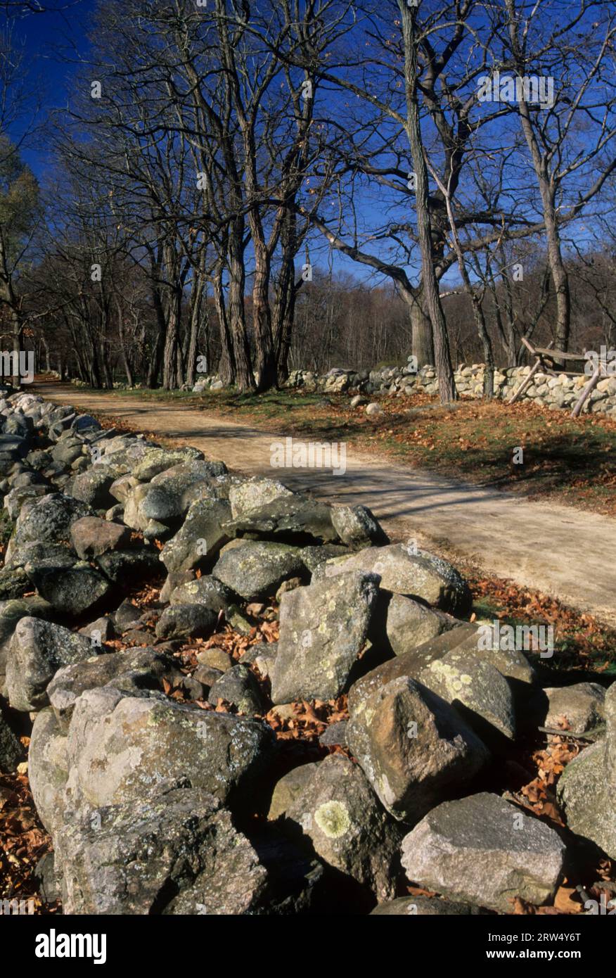 Battle Road, Minute Man National Historical Park, Massachusetts Stock Photo