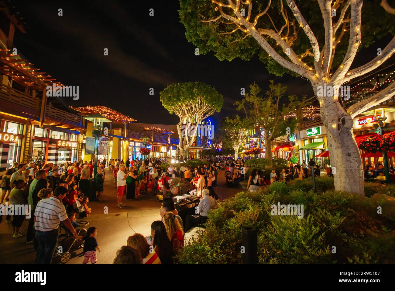 Los Angeles, USA, July 13th 2014: Downtown Disney shopping precinct near Disneyland in Anaheim, Los Angeles Stock Photo