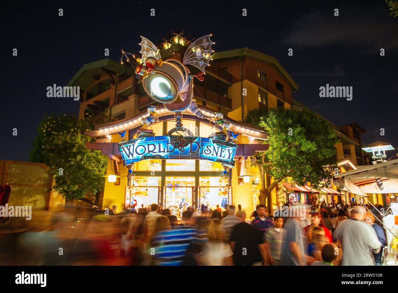 Los Angeles, USA, July 13th 2014: Downtown Disney shopping precinct near Disneyland in Anaheim, Los Angeles Stock Photo