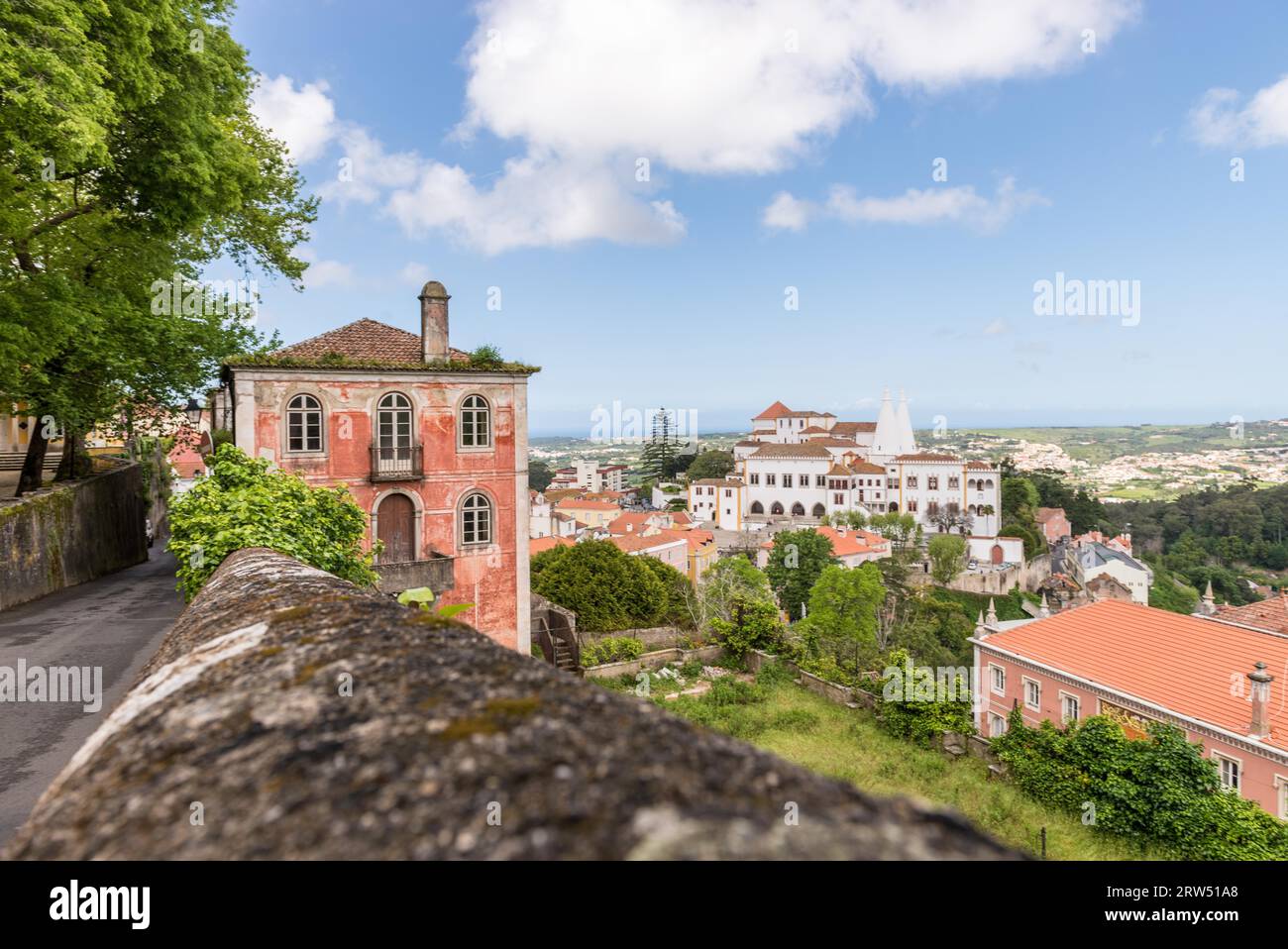 Sintra, Portugal, April 23: Old Buildings and houses in Sintra, Portugal, April 23, 2014 Stock Photo