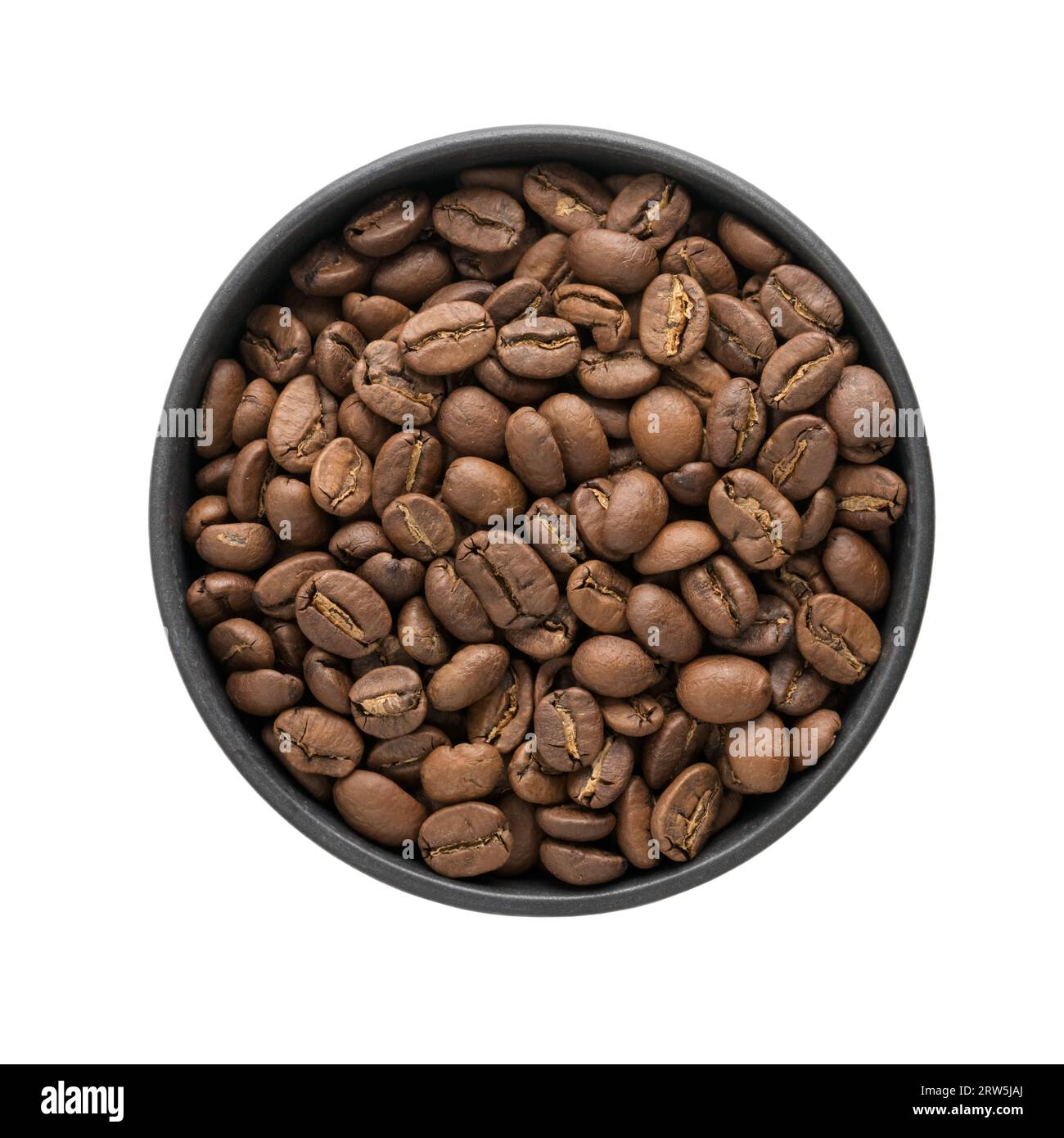roasted coffee beans in a bowl isolated on white background Stock Photo ...