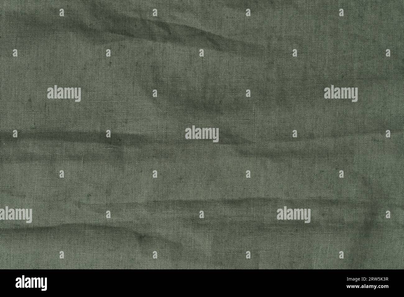Texture of green organic linen fabric closeup, background photo Stock ...