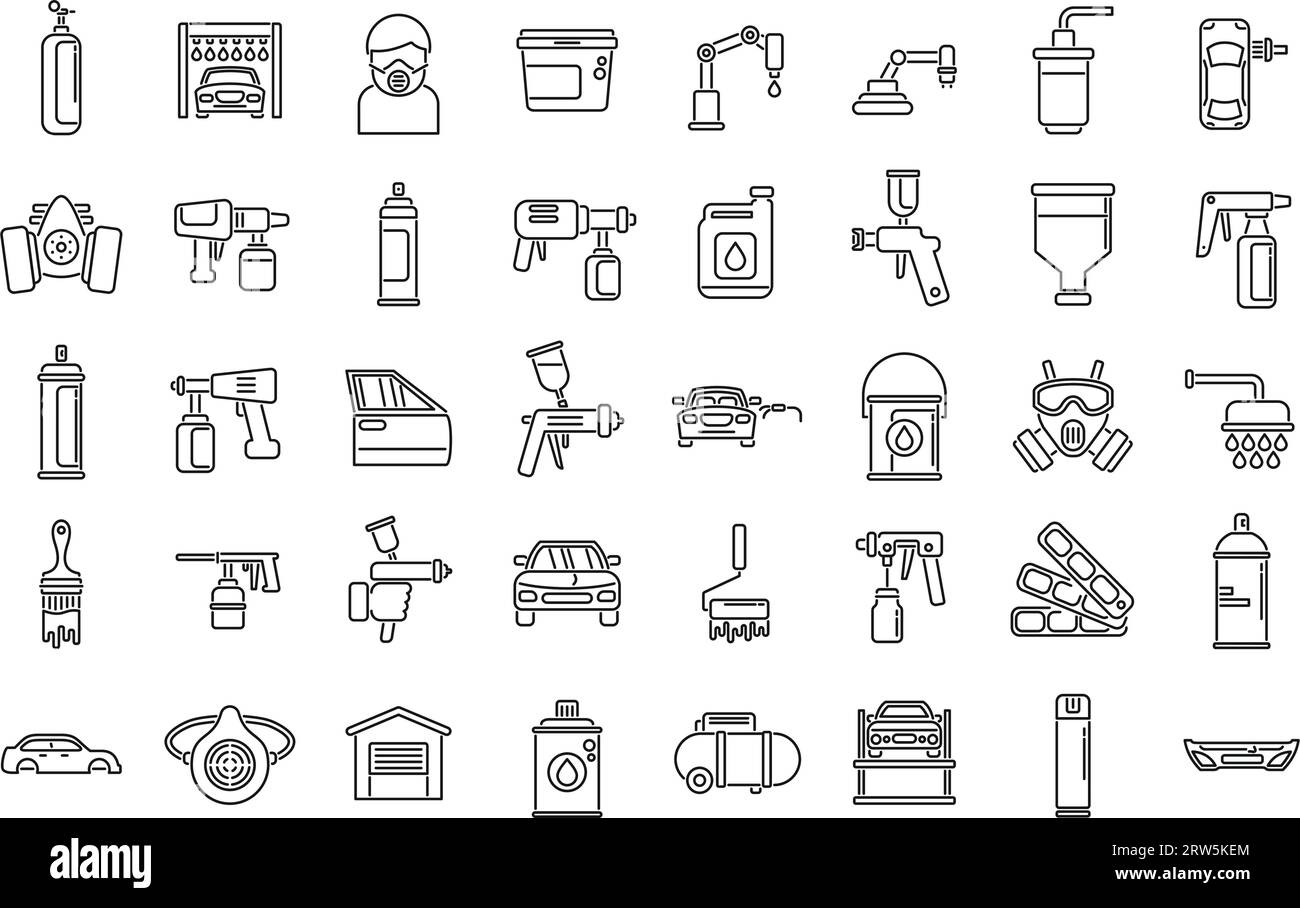 Car body painter Stock Vector Images Alamy