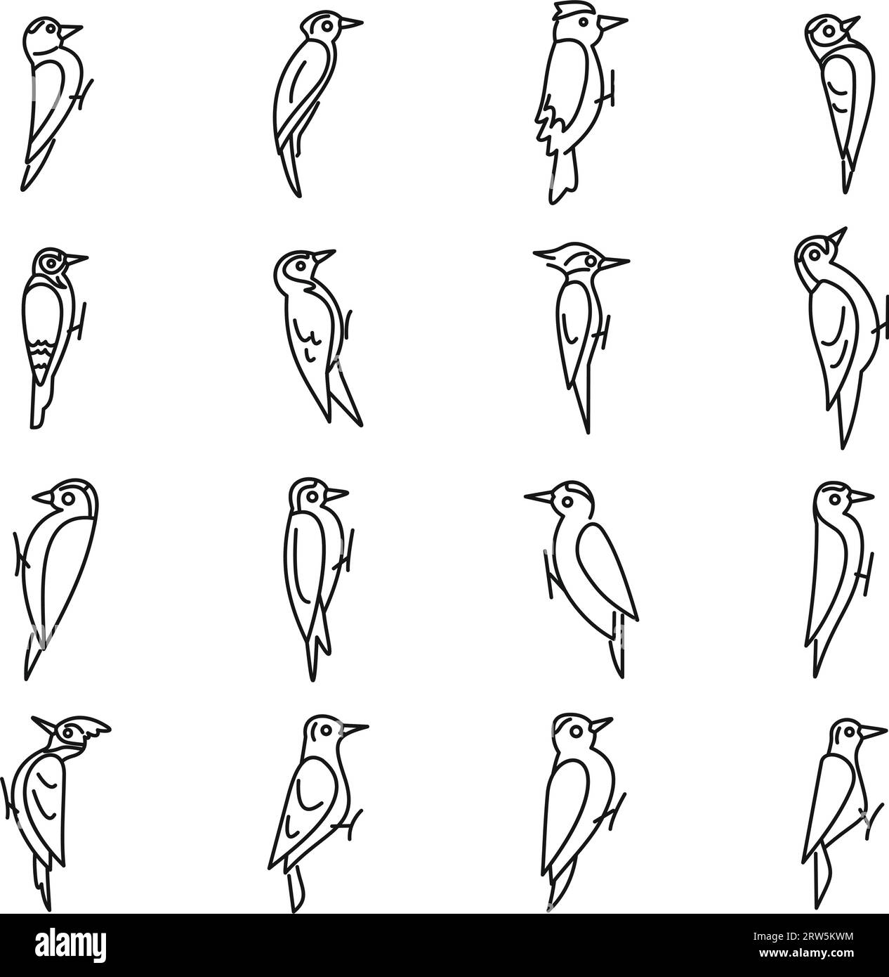 Common woodpecker Stock Vector Images - Alamy