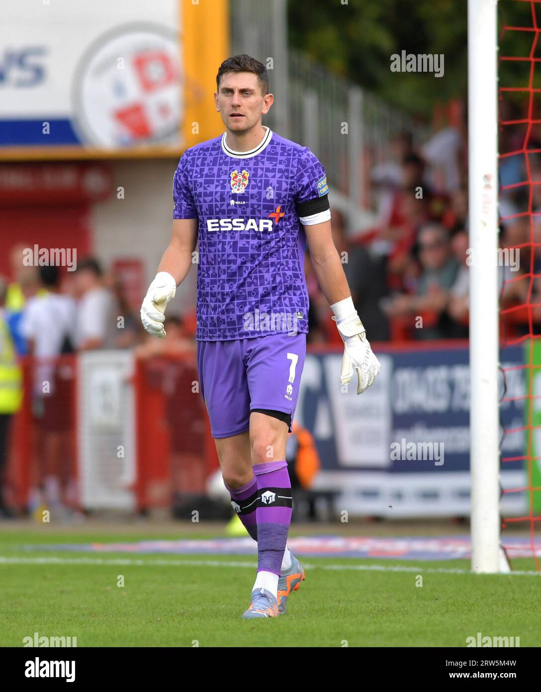 Luke McGee of Tranmere during the Sky Bet EFL League Two match between Crawley Town and Tranmere Rovers at the Broadfield Stadium  , Crawley , UK - 16th September 2023 Photo Simon Dack / Telephoto Images   Editorial use only. No merchandising. For Football images FA and Premier League restrictions apply inc. no internet/mobile usage without FAPL license - for details contact Football Dataco Stock Photo