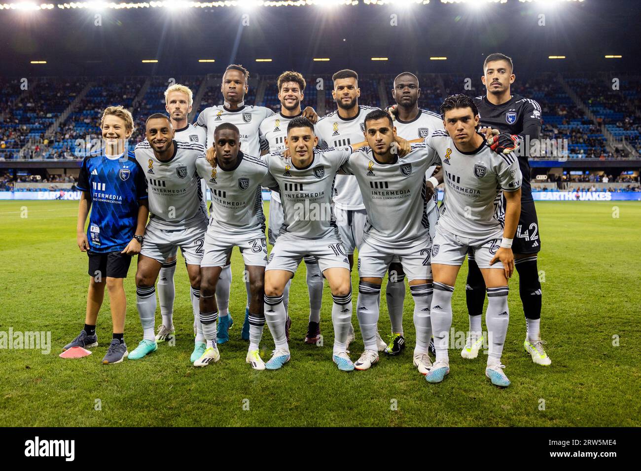 SAN JOSE, CA - SEPTEMBER 16: The San Jose Earthquakes starting lineup ...