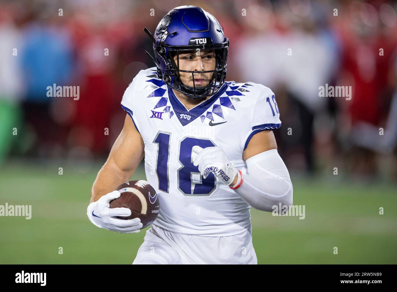 September 16, 2023: TCU Horned Frogs wide receiver Jack Bech (18) runs