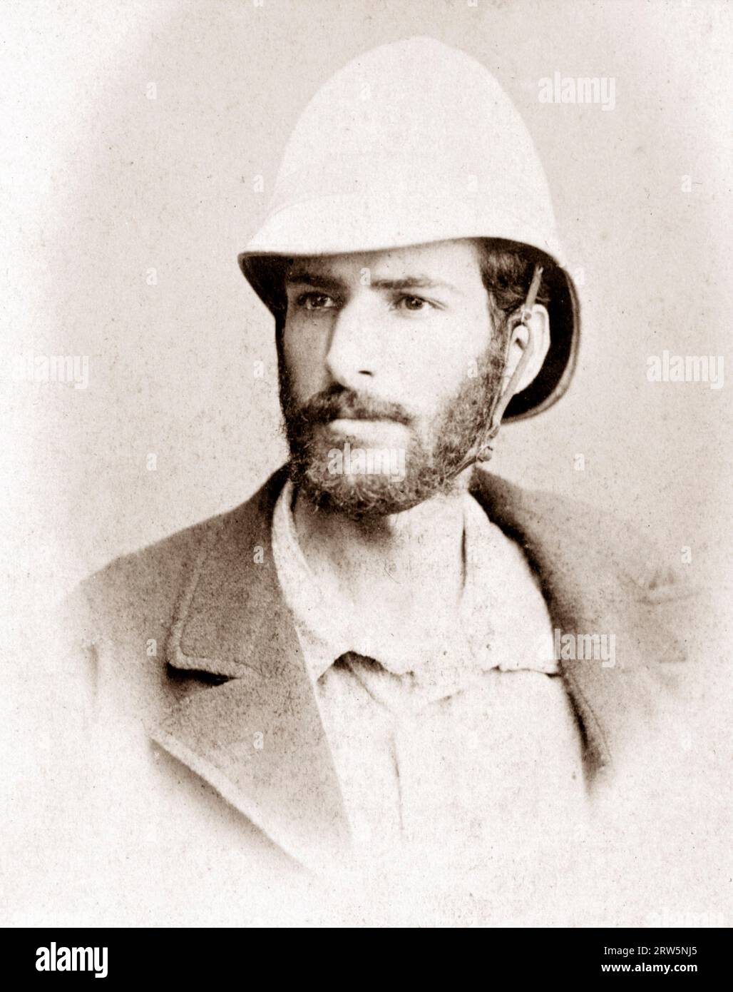 Portrait of Pierre Savorgnan de Brazza (1852 - 1905). Stock Photo