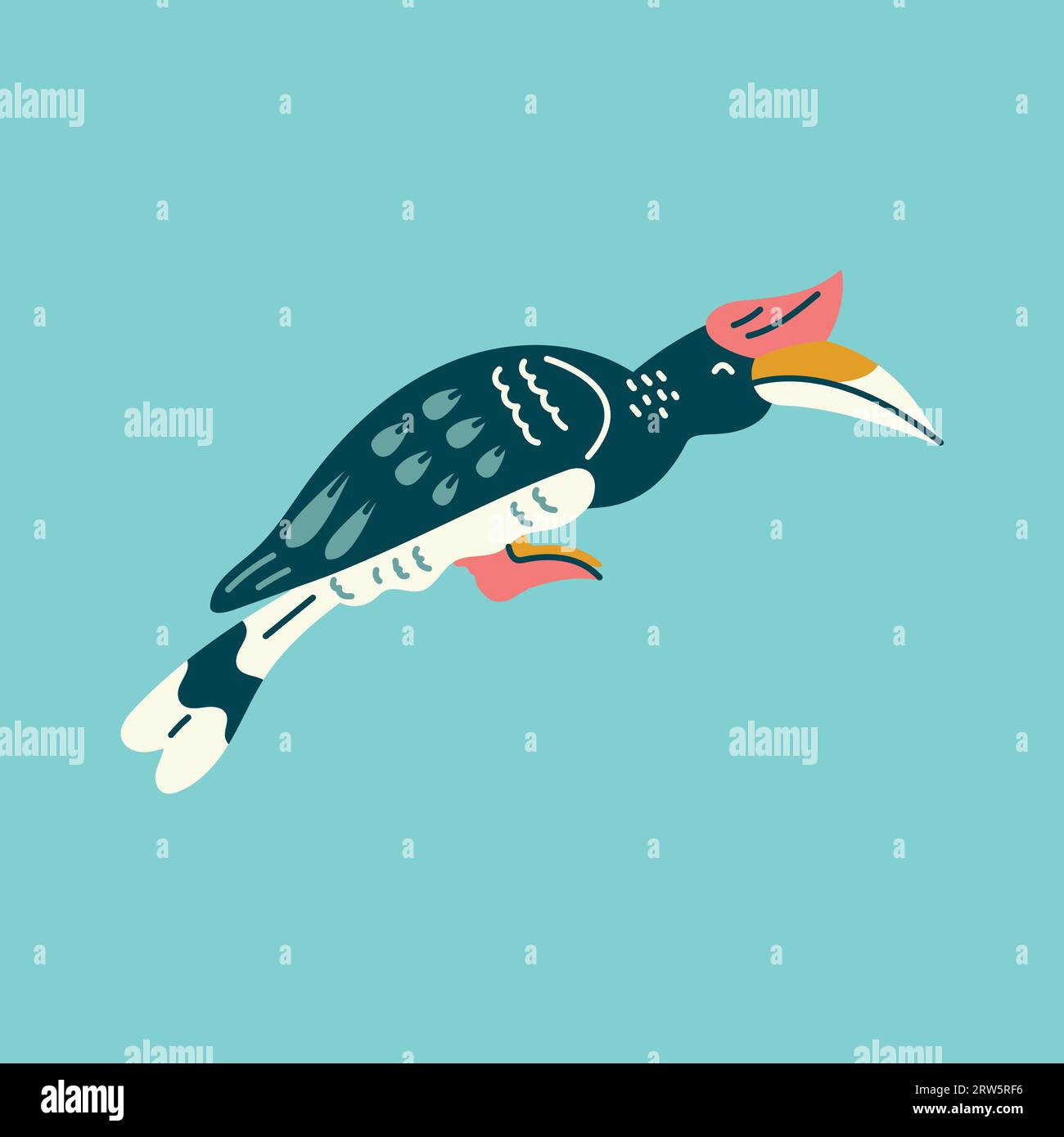Hornbill cartoon Stock Vector Images - Alamy