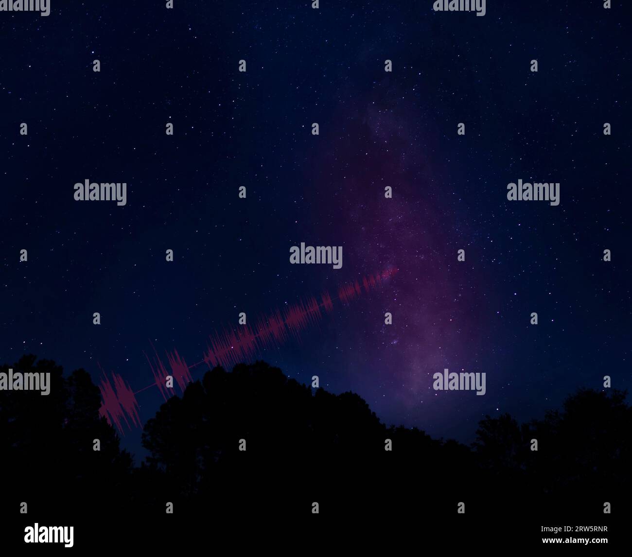 Radio signal beaming to earth from the Milky Way galaxy Stock Photo Alamy