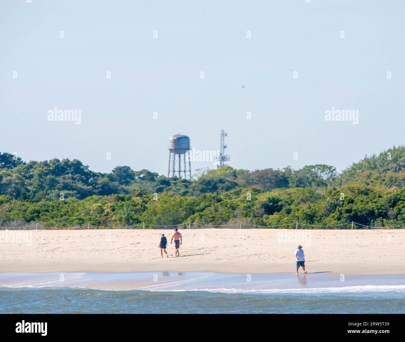 Cape May, United States. 16th Sep, 2023. People watch the surf after