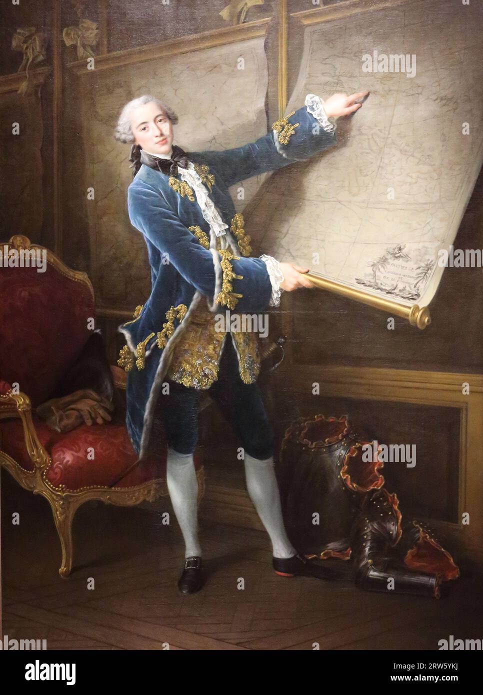 The Comte de Vaudreuil by French Portrait painter FrancoisHubert
