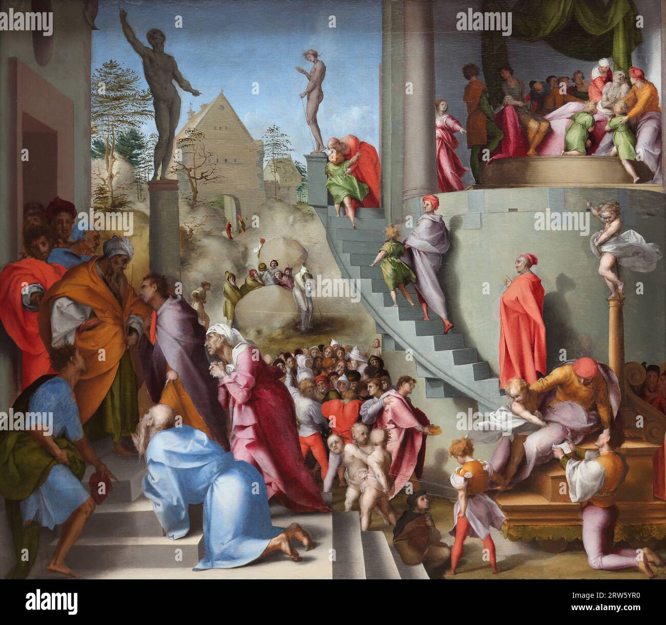 Joseph with Jacob in Egypt by Italian Renaissance painter Pontormo at