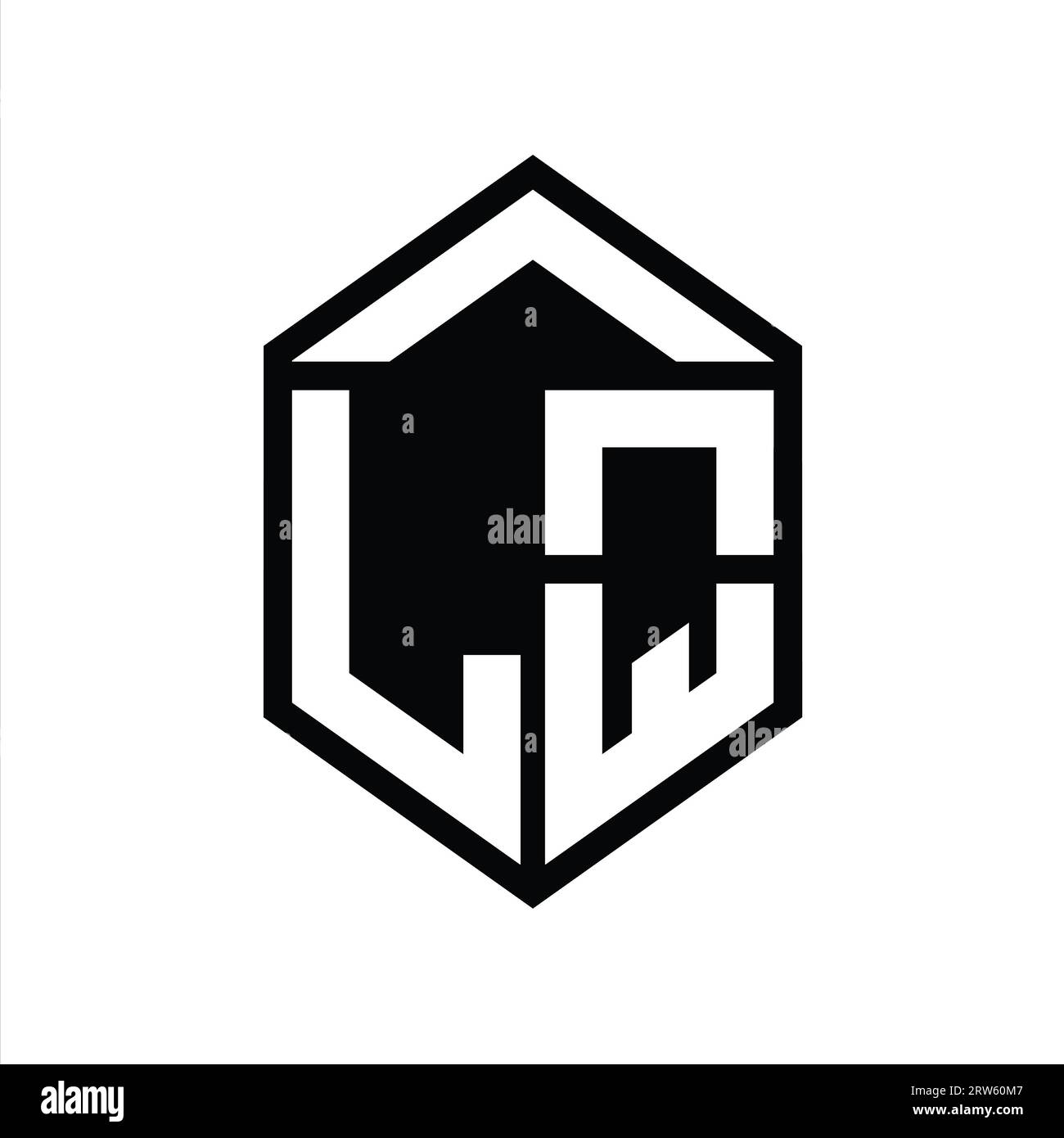Simple hexagon shield hi-res stock photography and images - Alamy