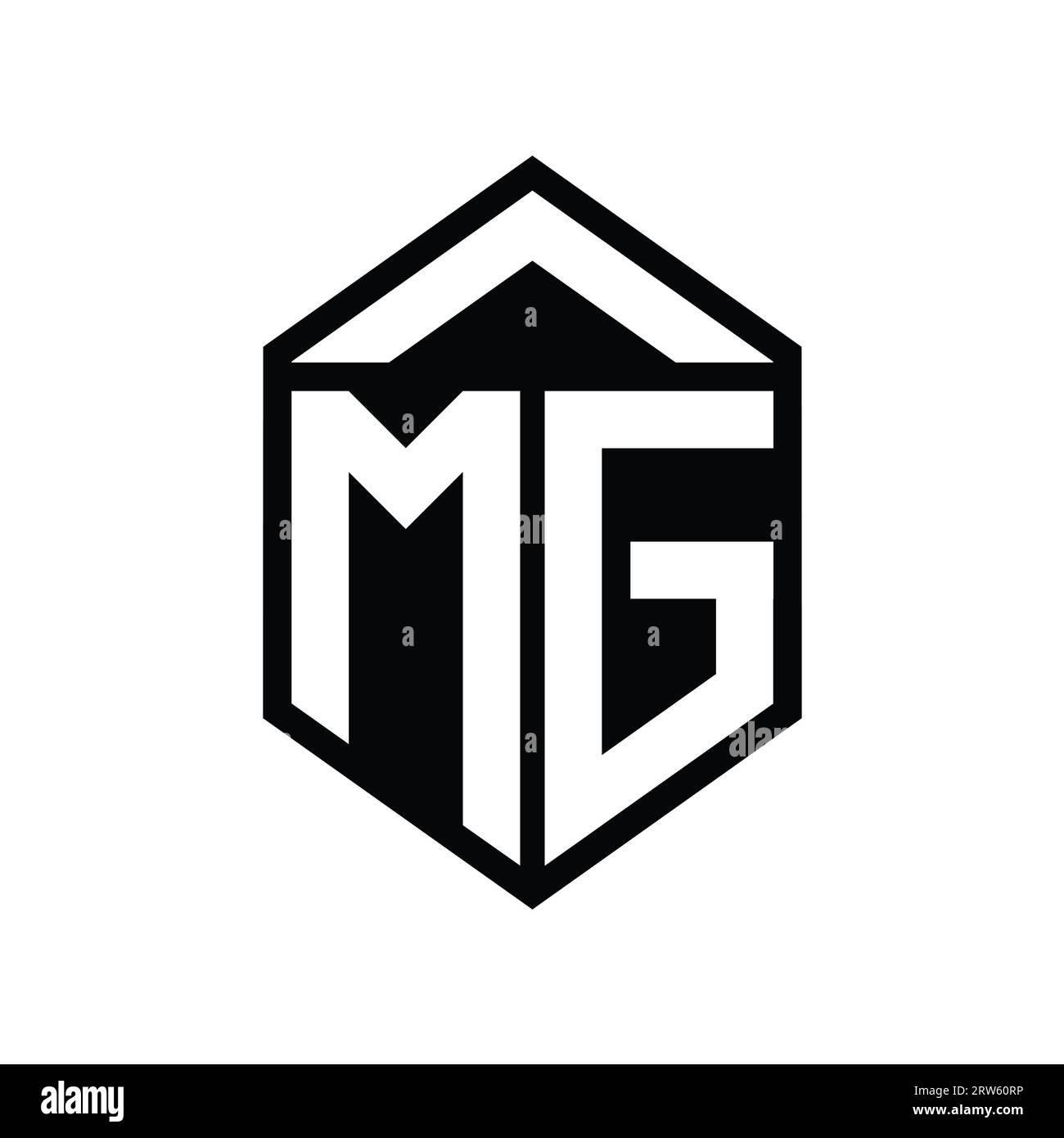 Premium Vector  Modern monogram initial letter mg logo design template