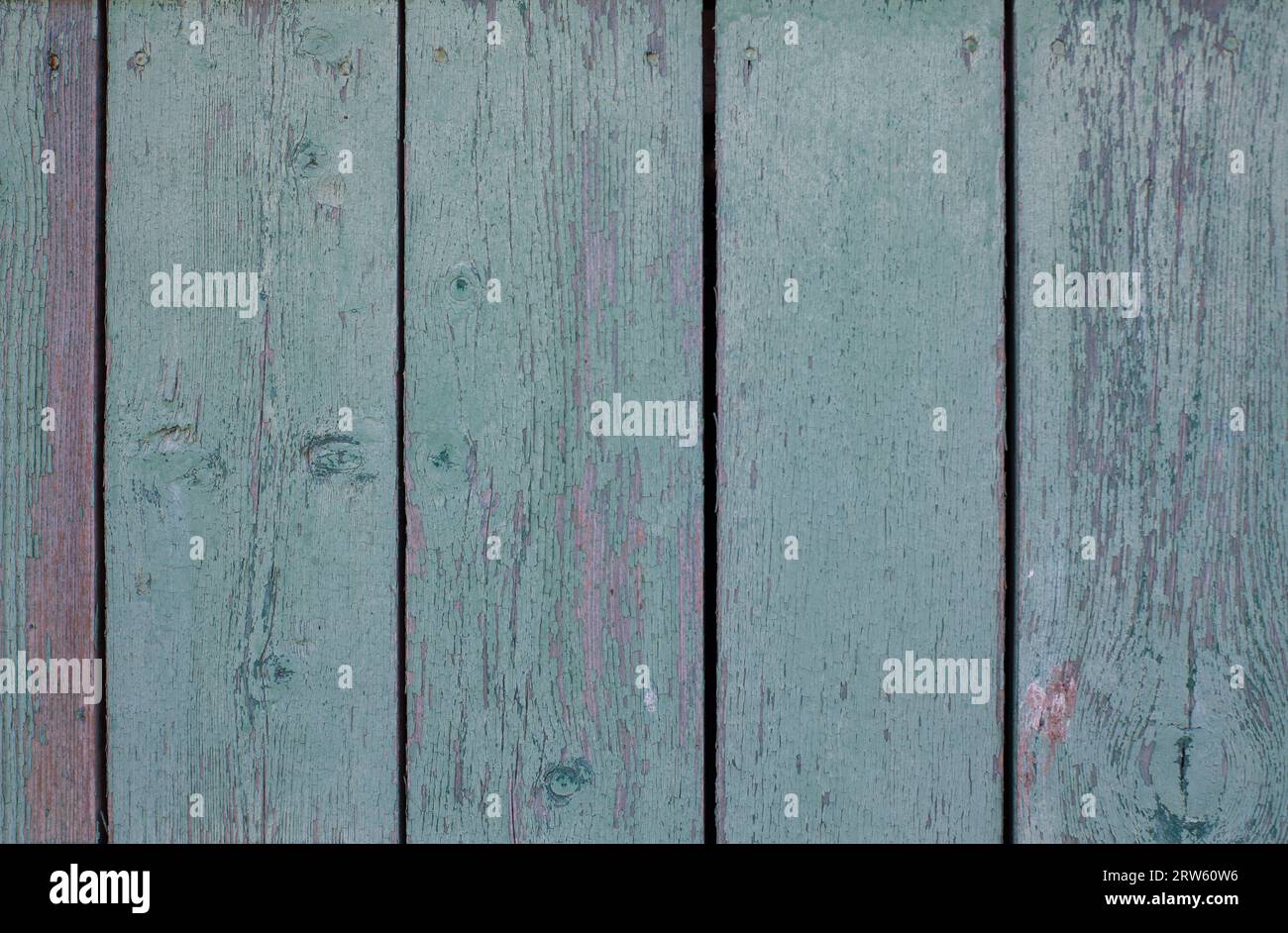 Boards with old green paint background Stock Photo