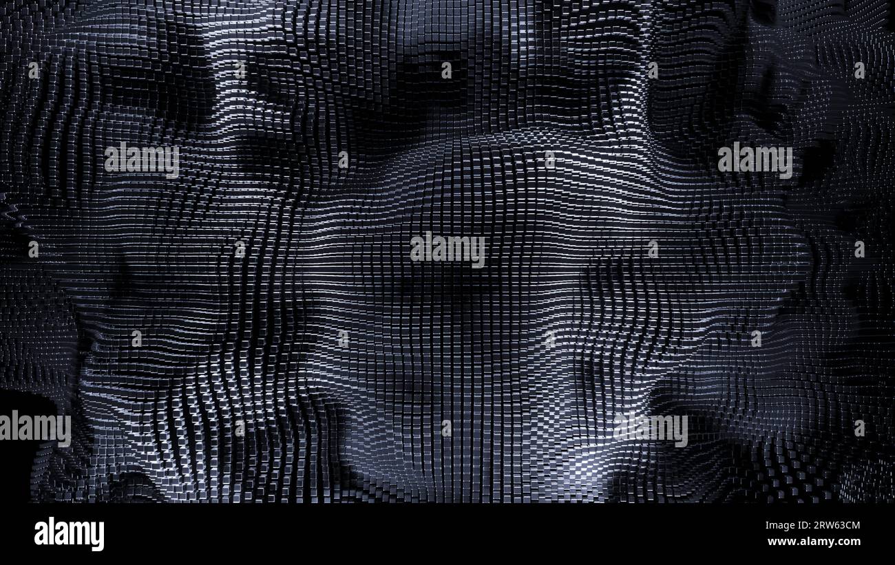 3d illustration points waves hi-res stock photography and images - Alamy