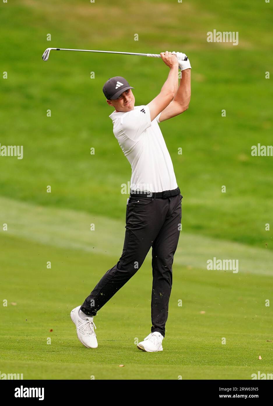 Ludvig Aberg during day four of the 2023 BMW PGA Championship at