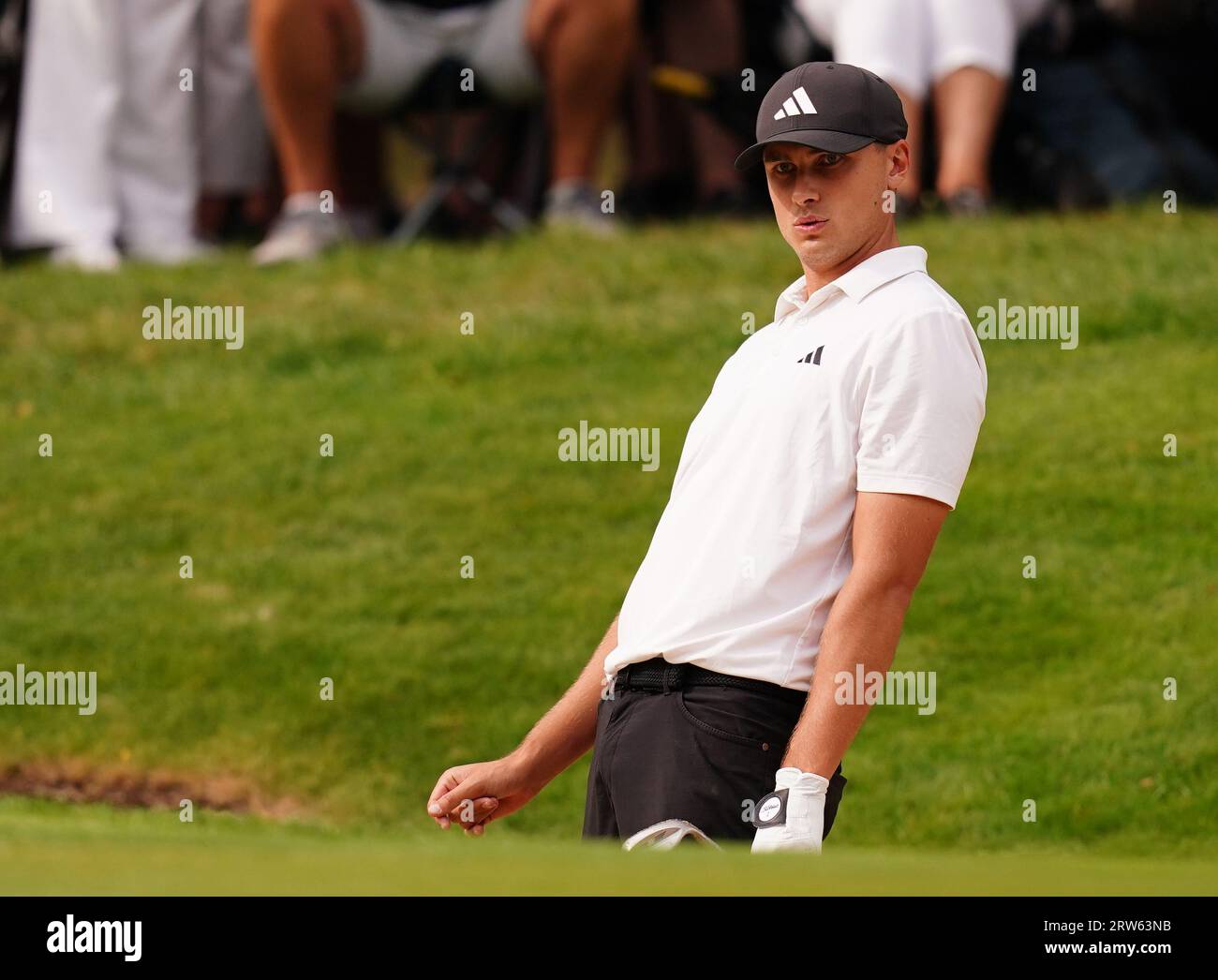 Ludvig Aberg during day four of the 2023 BMW PGA Championship at