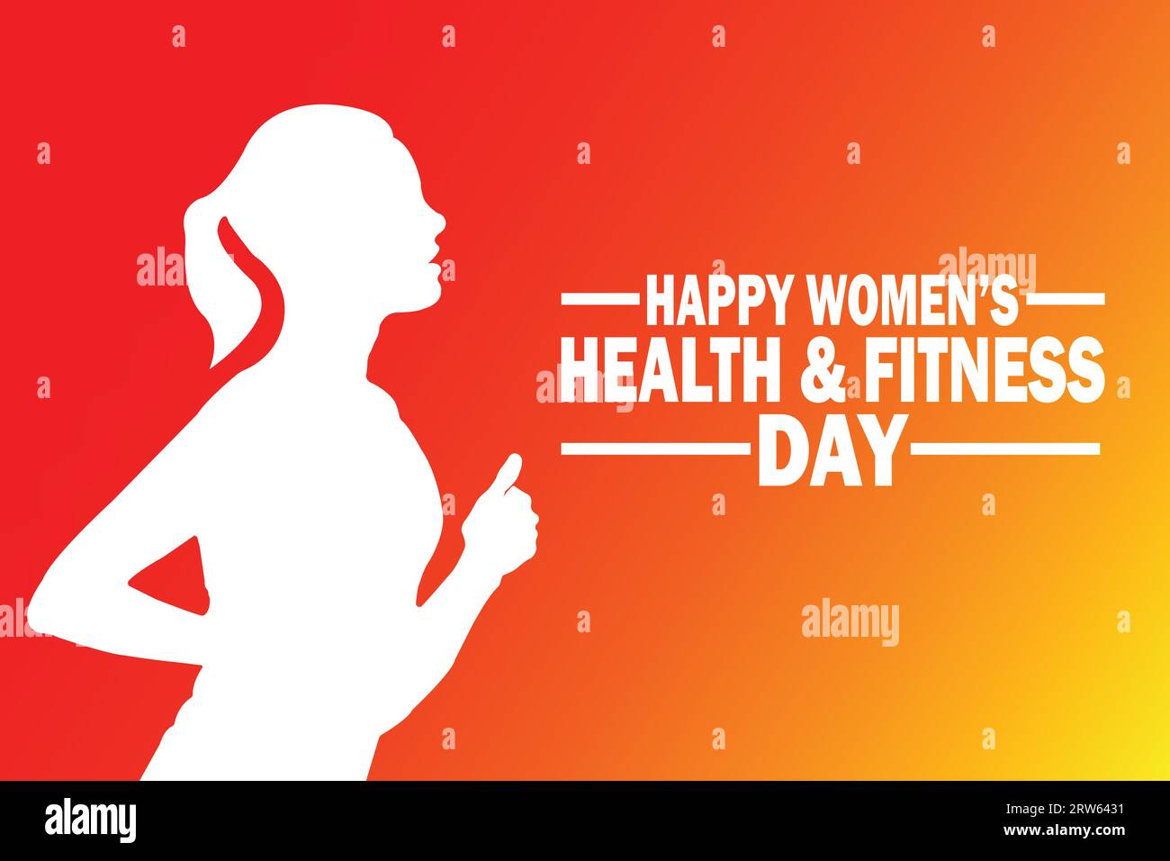 Happy Women's Health and Fitness Day Vector illustration. Suitable for greeting card, poster and banner. Stock Vector