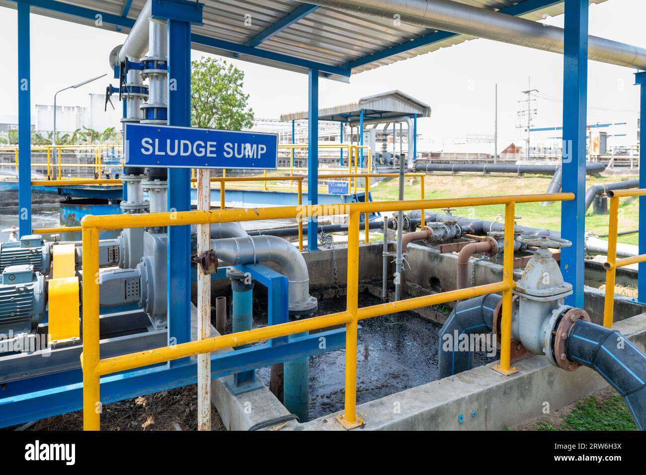 sludge sump and wastewater treatment system in industrial plants