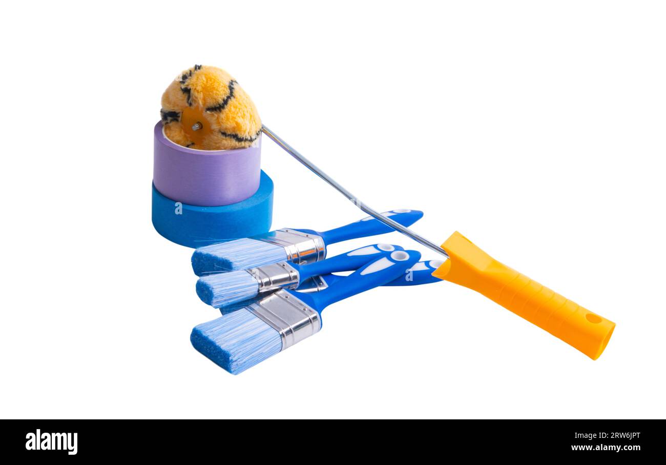 painting tools isolated on white background Stock Photo