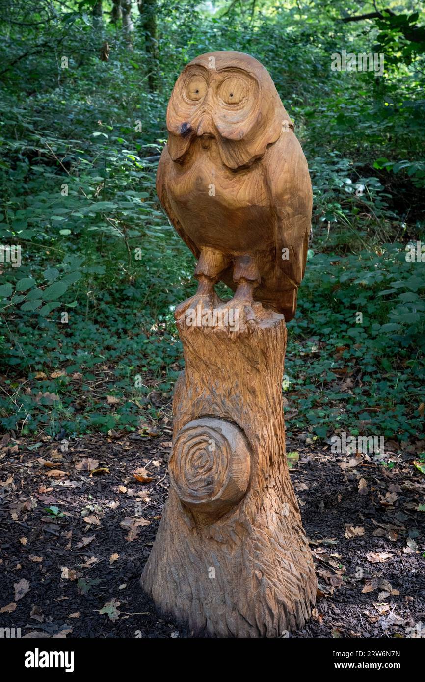 Wooden sculptures of characters from The Gruffalo by Julia Donaldson