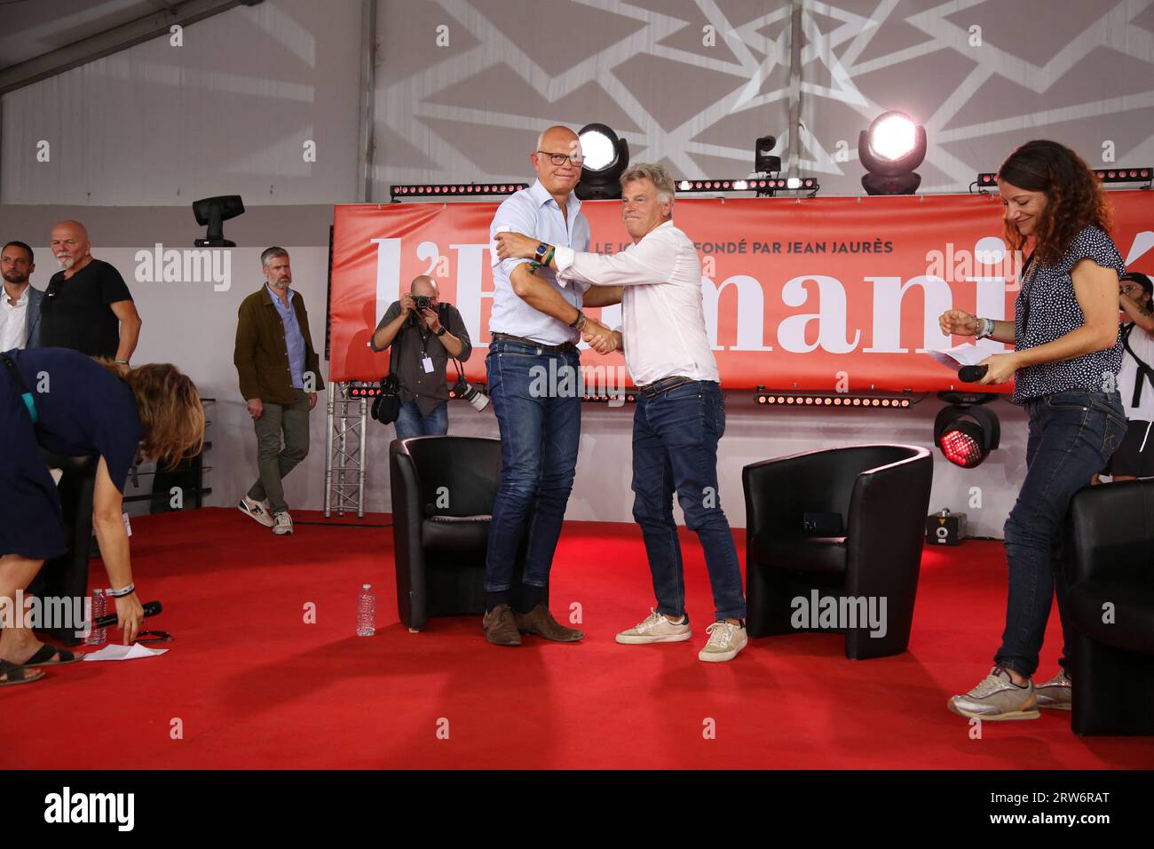 France. 17th Sep, 2023. Edouard Philippe and Fabien Roussel debate ...