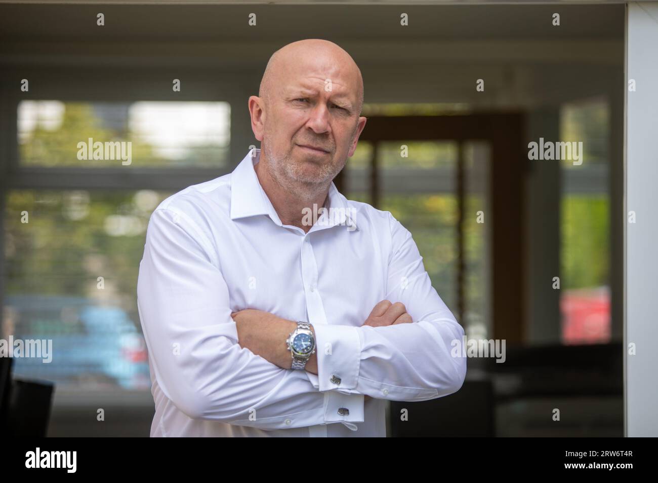 Businesman working from home Stock Photo