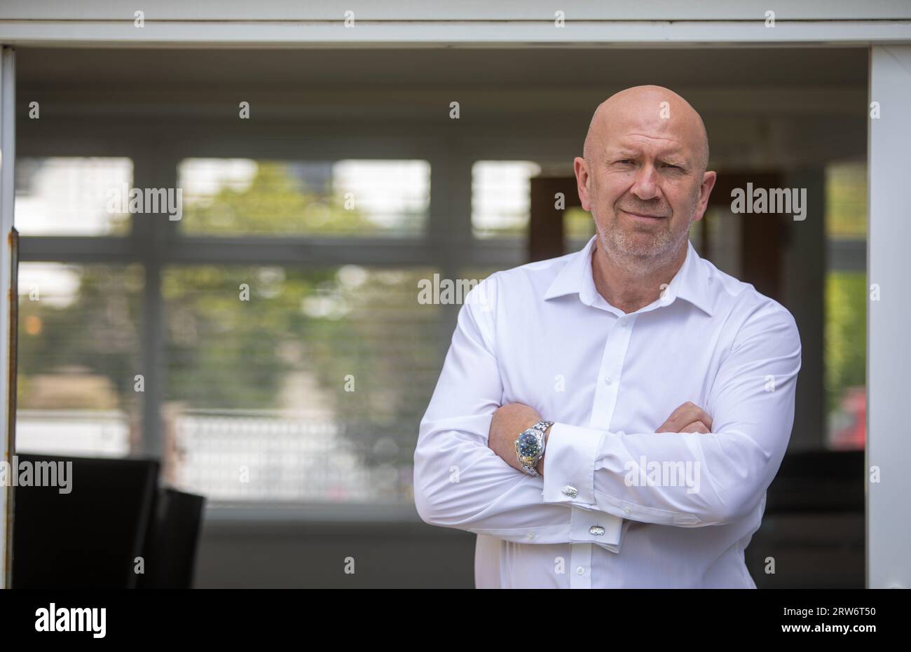 Businesman working from home Stock Photo