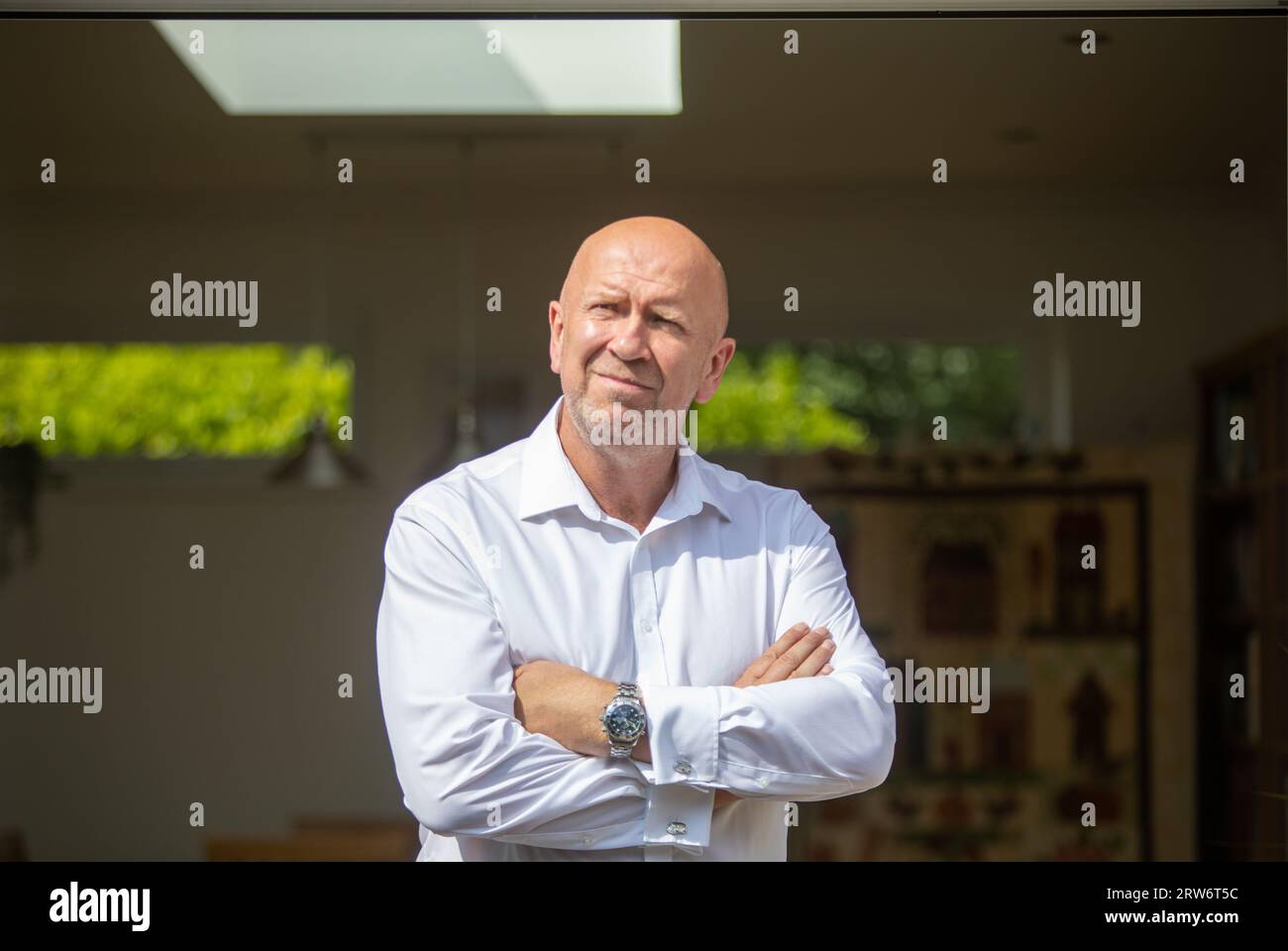 Businesman working from home Stock Photo