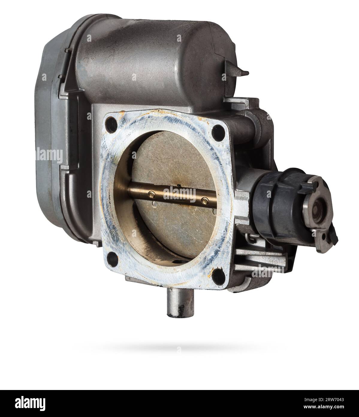 Car part engine throttle valve opened by the gas pedal to supply more