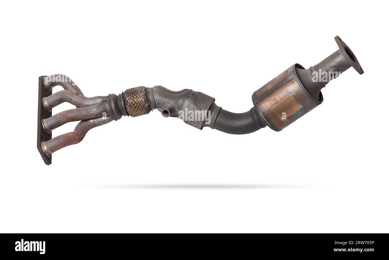 Automotive catalyst removed from a vehicle for repair with a ceramic