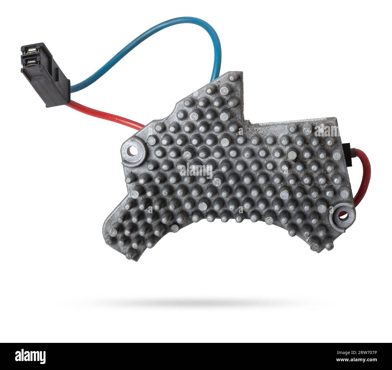 Car heater fan speed regulator on white isolated background. Catalog of