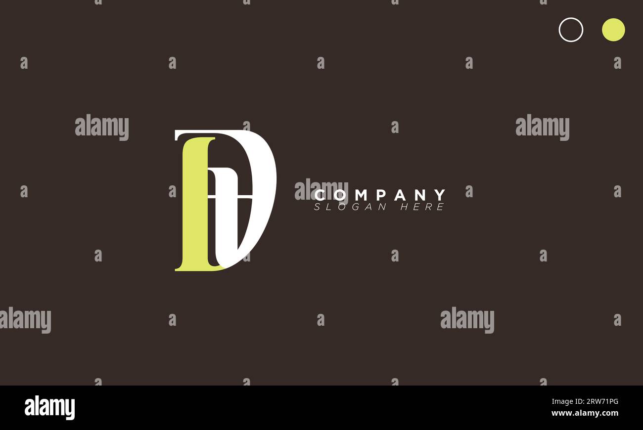 DT Alphabet letters Initials Monogram logo Stock Vector
