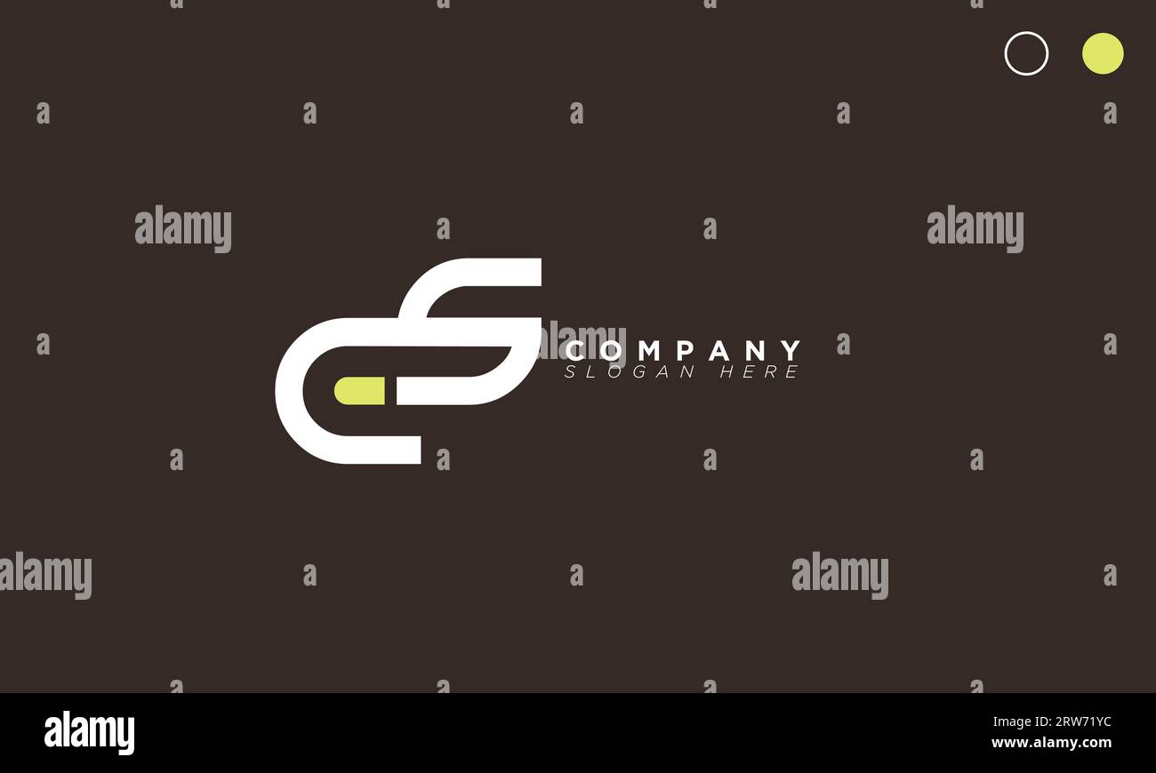 ES Alphabet letters Initials Monogram logo Stock Vector