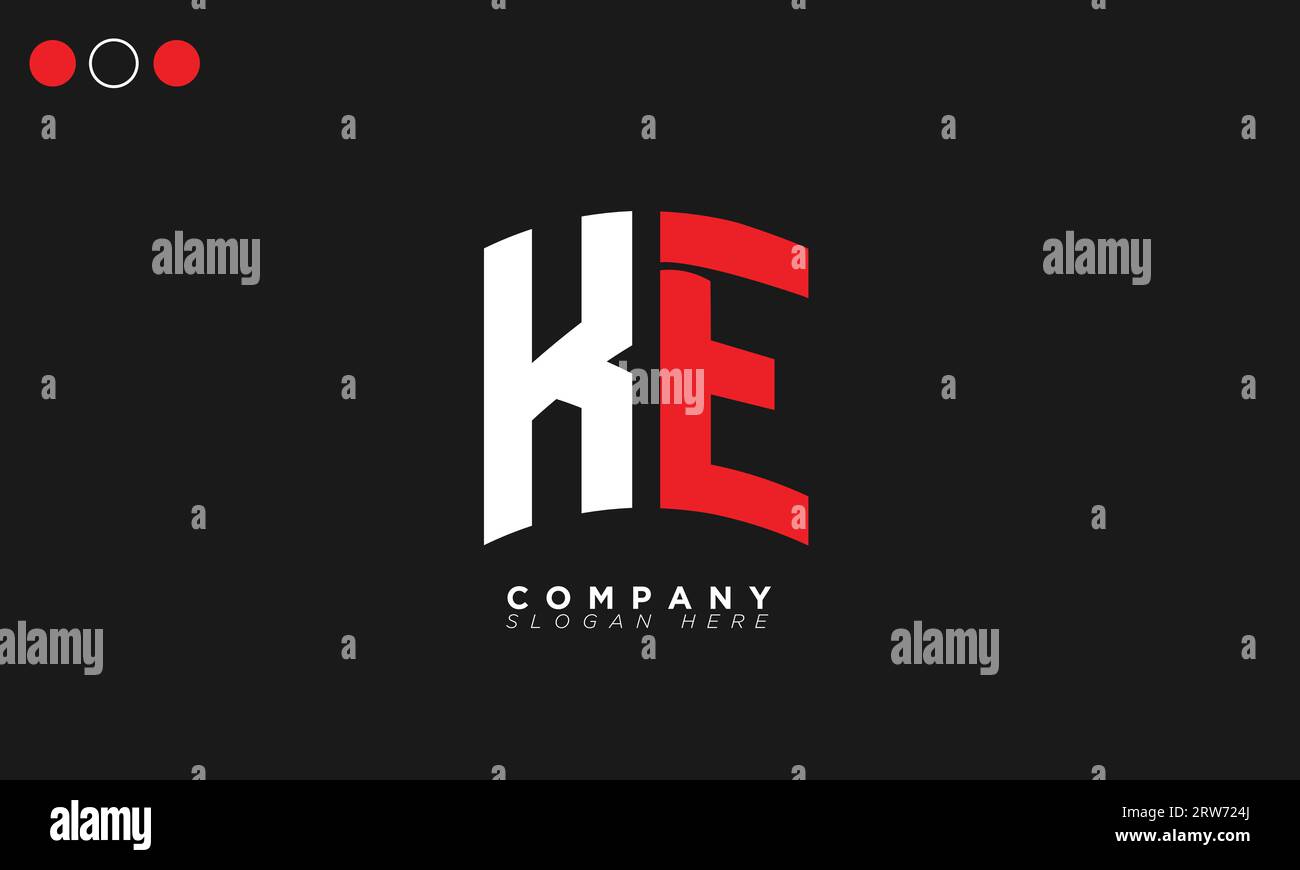 KE Alphabet letters Initials Monogram logo Stock Vector