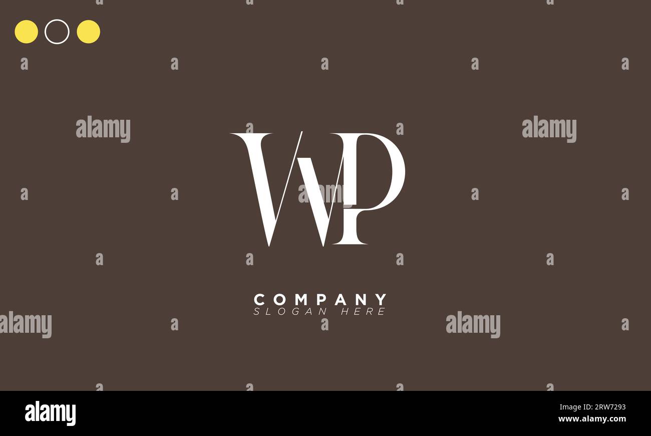 WP Alphabet letters Initials Monogram logo Stock Vector