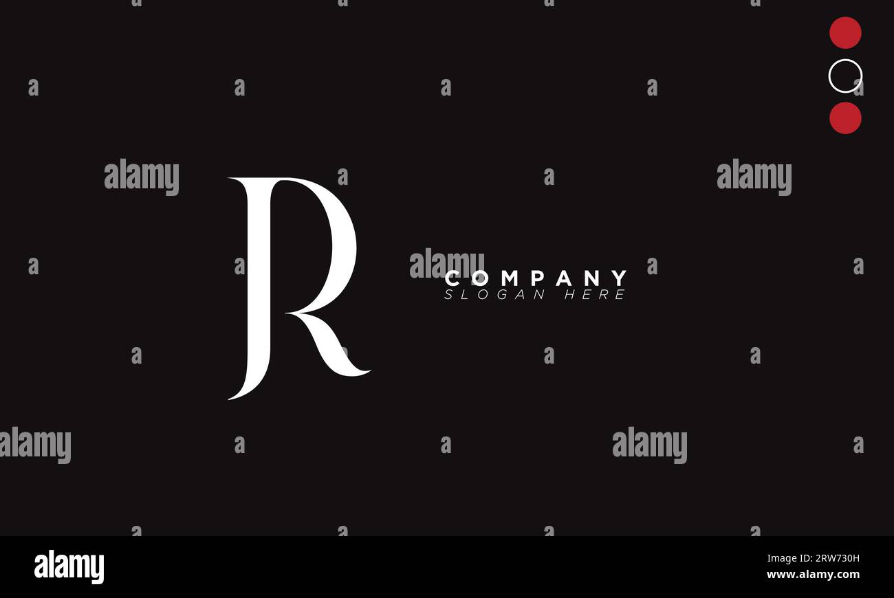 JR Alphabet letters Initials Monogram logo Stock Vector