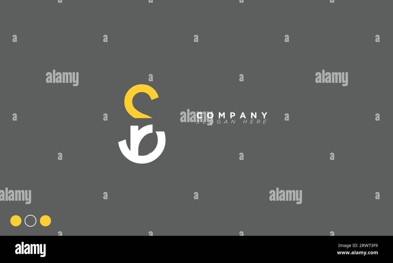 SR Alphabet letters Initials Monogram logo Stock Vector