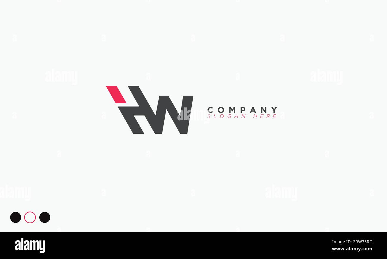 hw-alphabet-letters-initials-monogram-logo-stock-vector-image-art-alamy