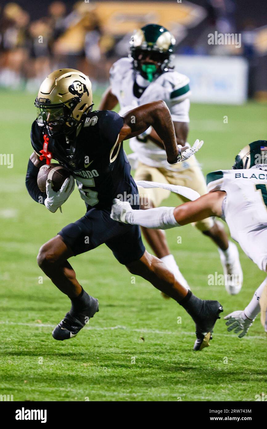 September 16, 2023 Colorado Buffaloes wide receiver Jimmy Horn Jr. (5) evades Colorado State
