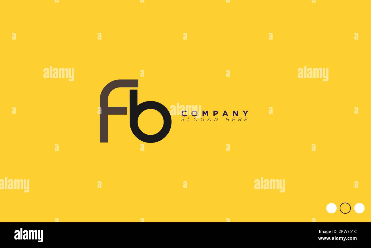 FB Alphabet letters Initials Monogram logo Stock Vector