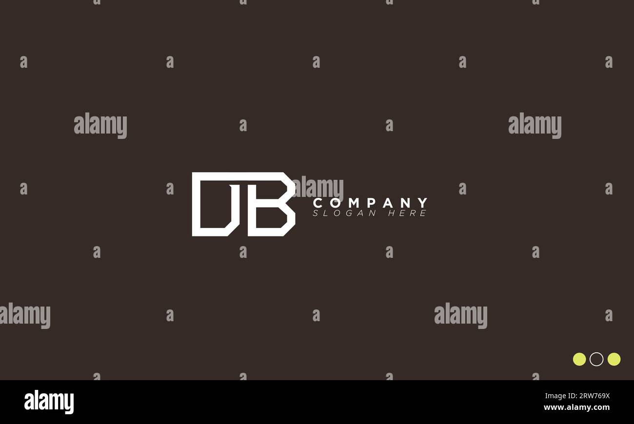 DB Alphabet letters Initials Monogram logo Stock Vector