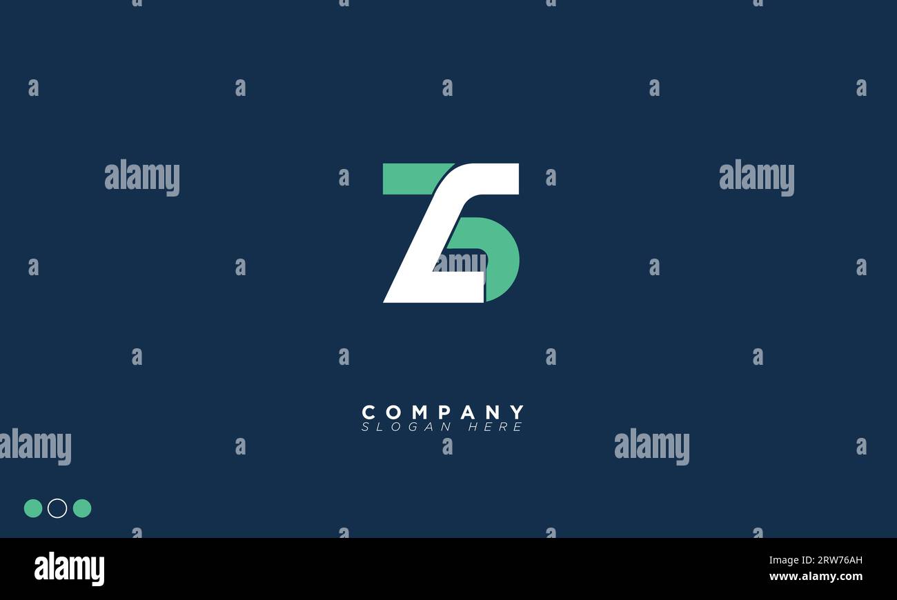 ZB Alphabet letters Initials Monogram logo Stock Vector